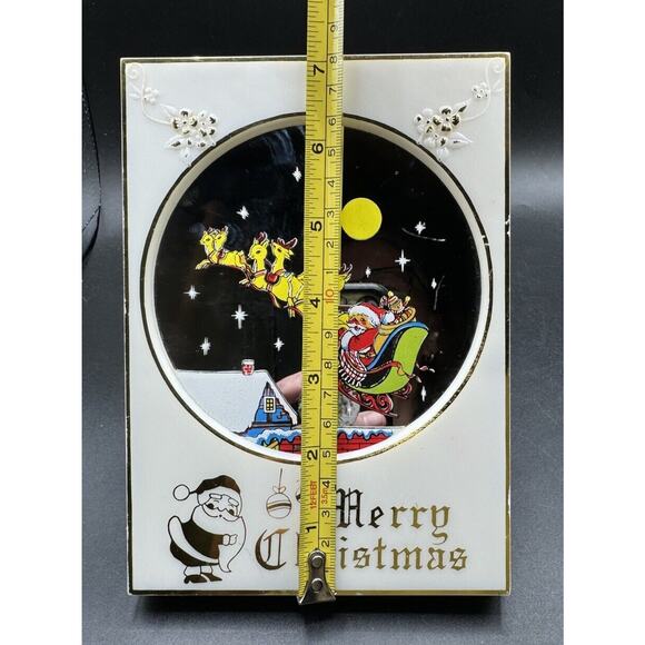 Vintage 1986 Yap’s Christmas Mirror Music Box Santa Coming To Town Works! -S1Q - Picture 10 of 10